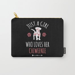Girl Who Loves Chiweenie Dog Owner Gifts Carry-All Pouch | Giftforgirls, Graphicdesign, Chiweeniemom, Chiweeniedog, Mixeddogbreed, Chiweeniegirl, Funnygift, Birthdaygiftfor, Girlgifts, Chiweenielover 