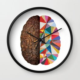 Geometric Right Brain Wall Clock