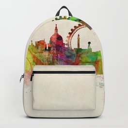 London Skyline Watercolor Backpack | Londonprint, Landscape, Urban, Londonskyline, Watercolor, Abstract, Unitedkingdom, Michaeltompsett, Architecture, Londonposter 