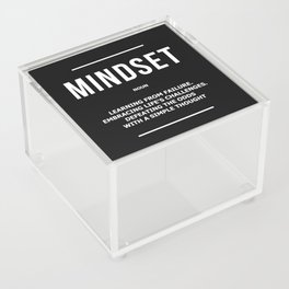 Mindset Definition Mindset Noun Modern Art Motivational Mindfulness Quote Acrylic Box