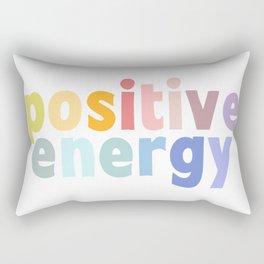 Positive Energy pastel rainbow motivation Rectangular Pillow