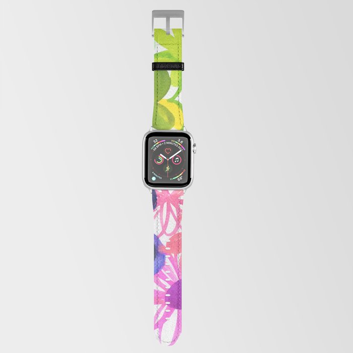 rainbow flowers Apple Watch Band