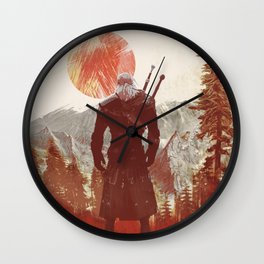 The Witcher Geralt variation print Wall Clock