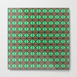 Triangles - pastel green and golden reeds Metal Print | Plaid, Reeds, Pastel, Dice, Modern, Abstrackt, Green, Geometric, Digital, Drawing 