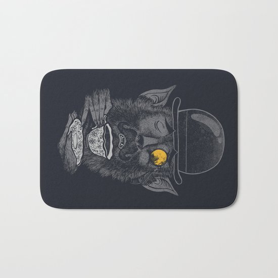 a british gentleman werewolf Bath Mat