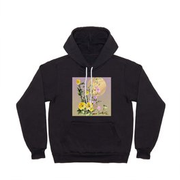 Pretty watercolor flowers and a gold sun Hoody