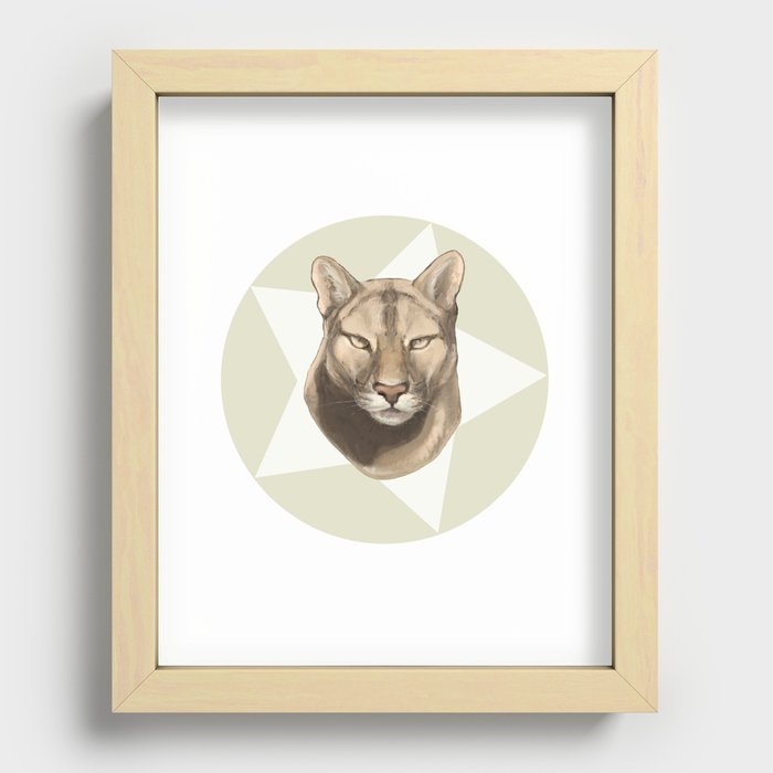 Cougar Recessed Framed Print