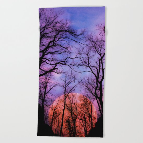 Moonrise Canyon Beach Towel