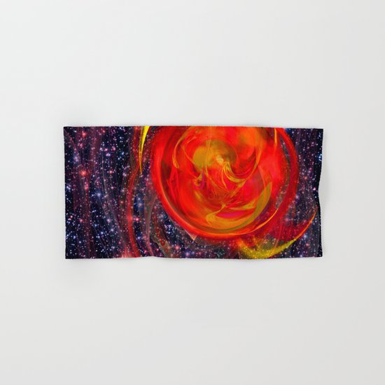 Red Star Burst Hand & Bath Towel