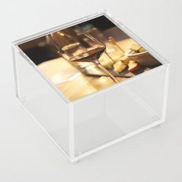 Glass of red wine on a table Acrylic Box