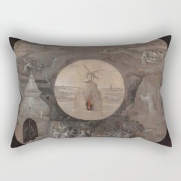 Hieronymus Bosch - Scenes from the Passion of Christ St John the Evangelist on Patmos Rectangular Pillow
