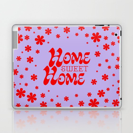 Home Sweet Home, Lavender and Red Laptop & iPad Skin