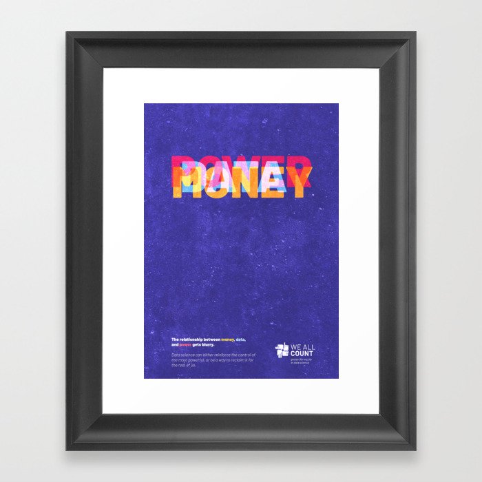 Data = Power = Money Framed Art Print