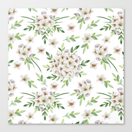 White flowers Canvas Print