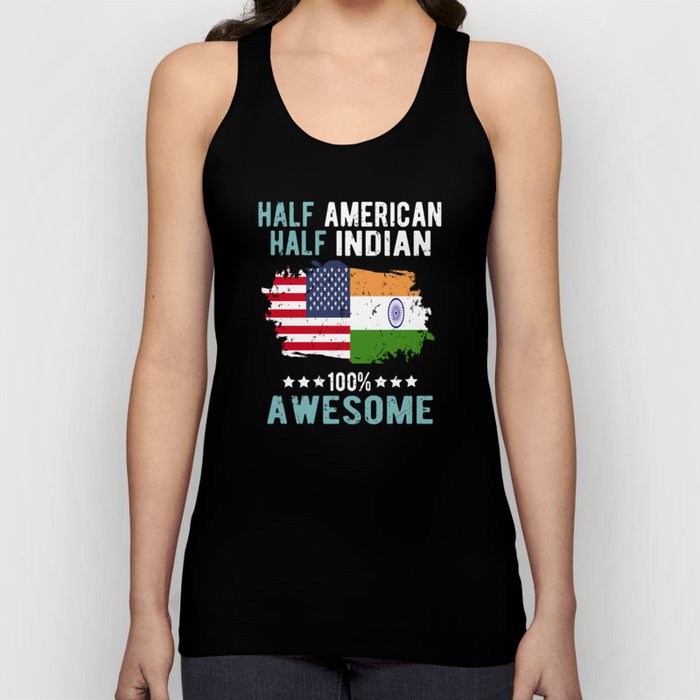 Half American Half Indian Tank Top