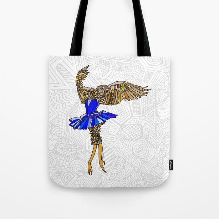 Owl Ballerina Tutu Tote Bag