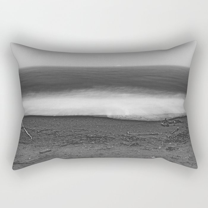 Ocean - 10 Black and White Rectangular Pillow