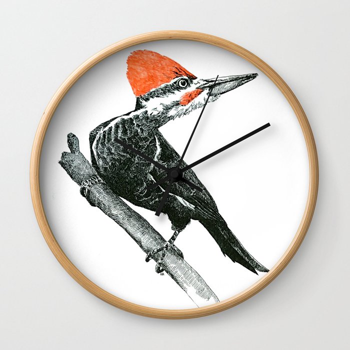 Pileated Woodpecker Wall Clock