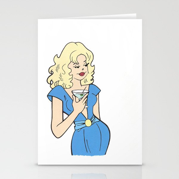 Cartoon Girl Stationery Cards