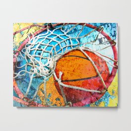 Basketball art print 103 Metal Print