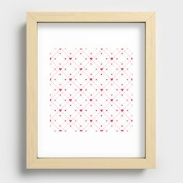 RED HEART PATTERN Recessed Framed Print