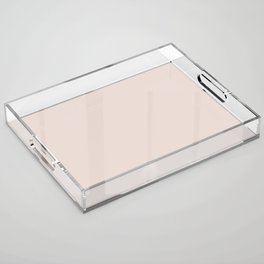 Warm Off White Solid Color Pairs PPG Sandy Beach PPG1072-2 - All One Single Shade Hue Colour Acrylic Tray