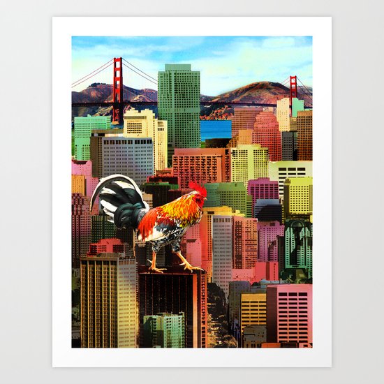 San Francisco City Chicken Art Print