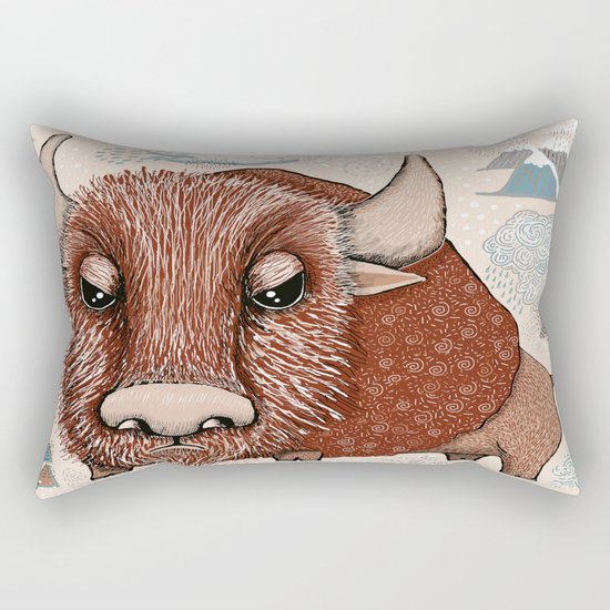 American Buffalo Bison Southwest Southwestern Rectangular Pillow