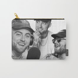 Mac Miller Rap Static Mixer Art Print 4, Black and White Carry-All Pouch