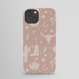 Cowboy Western Boho Earthy Pattern iPhone Case