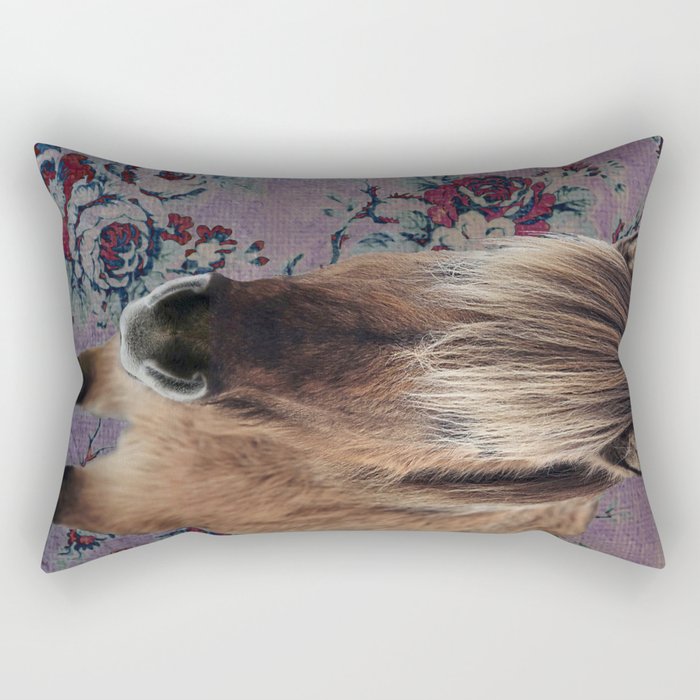 floral Icelandic pony Rectangular Pillow
