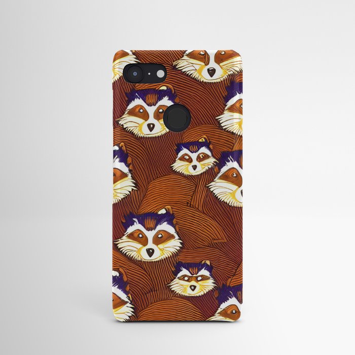 Raccoon blanket design Android Case