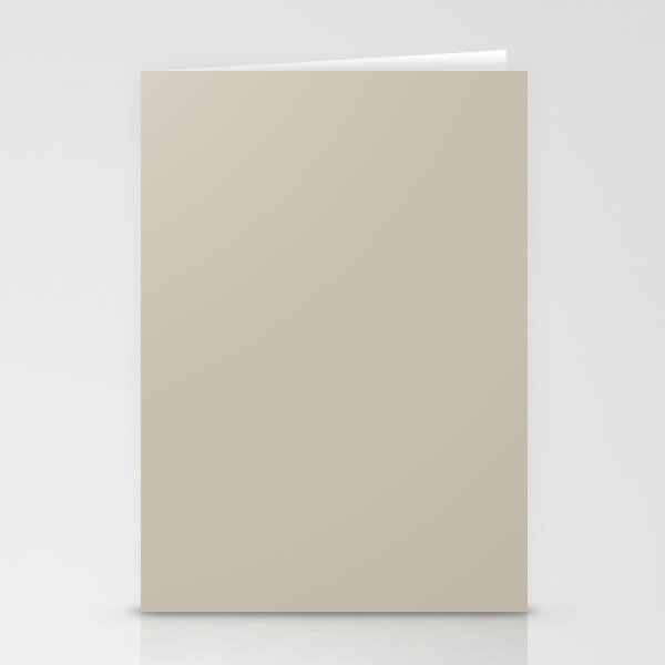 Light Neutral Beige Solid Color Coordinates with Kelly Moore Accent Color KM4711 Bauhaus Tan Stationery Cards