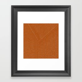 Lines (Rust) Framed Art Print