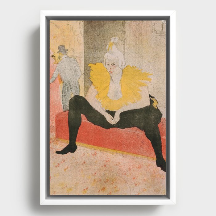 Toulouse-Lautrec - Mademoiselle Cha-u-kao Seated Framed Canvas