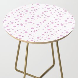 Abstract pink tones geometrical polka dots Side Table