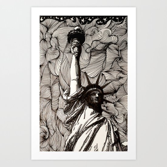 Lady Liberty Got nothing on me. Art Print