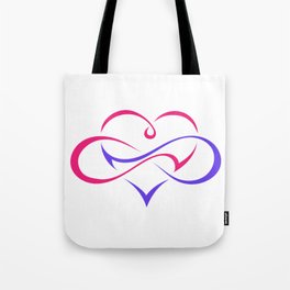 Polyamory Sign Heart Infinity Symbol Tote Bag