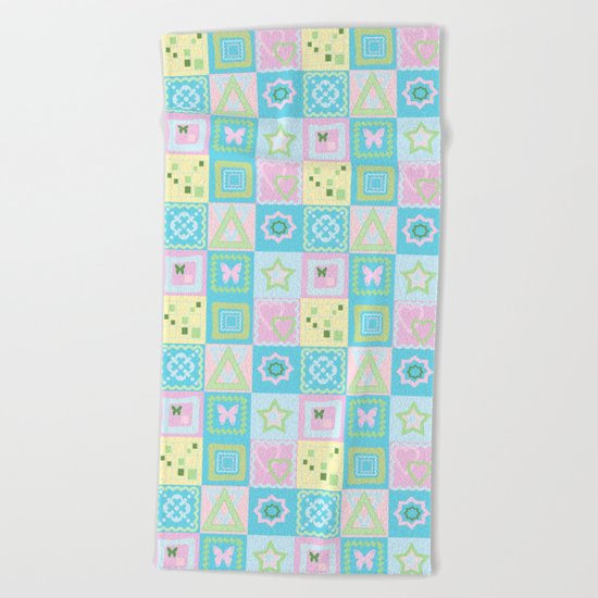 Delicate shades of baby pattern. Beach Towel