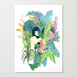 Plant Lover Gal Canvas Print