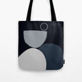80s Arches and Circles Balance Black and White Tote Bag