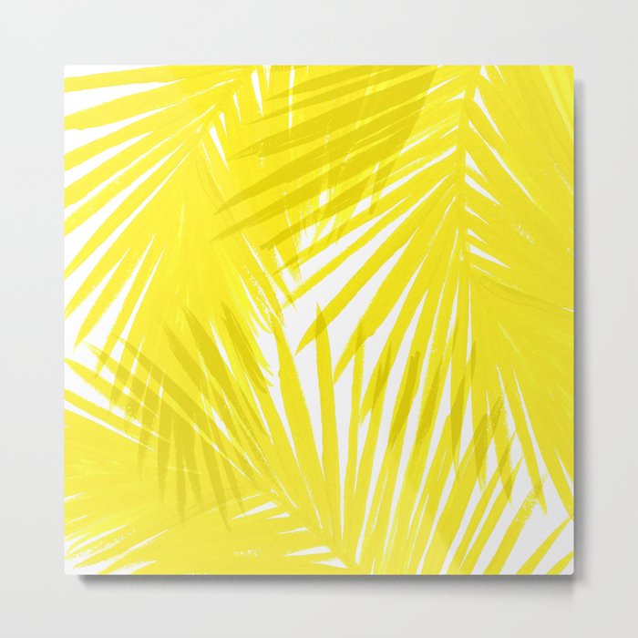 Palms Yellow Metal Print
