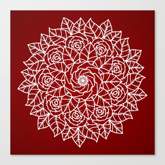 RED MANDALA Canvas Print