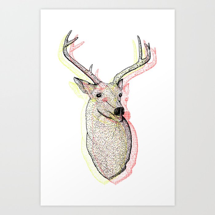 Deer Plague Art Print