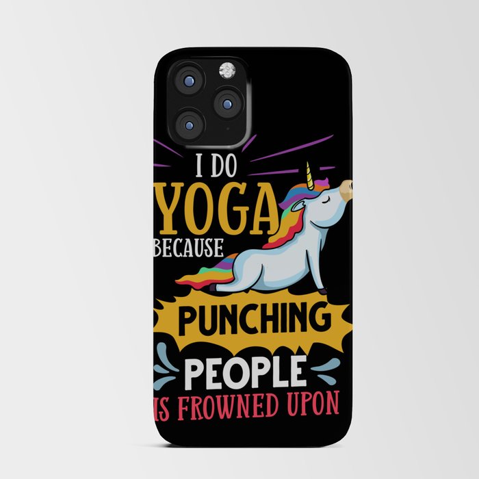 Yoga Unicorn Beginner Workout Quotes Meditation iPhone Card Case