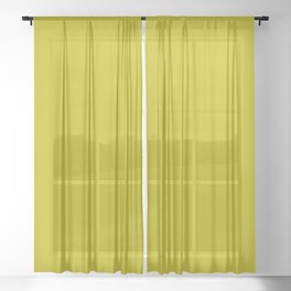 CHARTREUSE Yellowish Green solid color Sheer Curtain