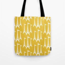 Mid Century Modern Giraffe Pattern 221 Mustard Yellow Tote Bag