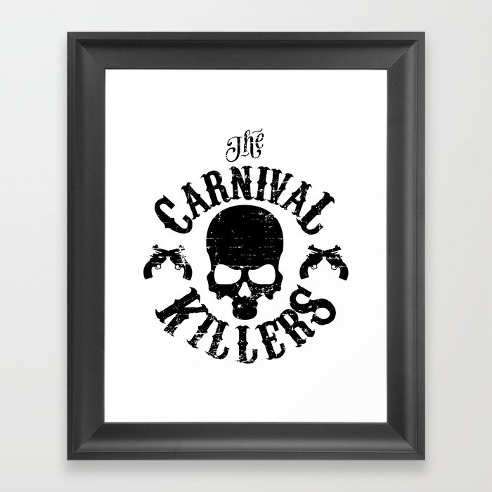 Carnival Killers (black design) Framed Art Print