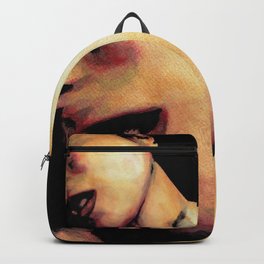You're No Angel (sexy pop art painting) Backpack | Graffiti, Seductive, Watercolor, Painting, Female, Figure, Illustration, Sexy, Neck, Skin 