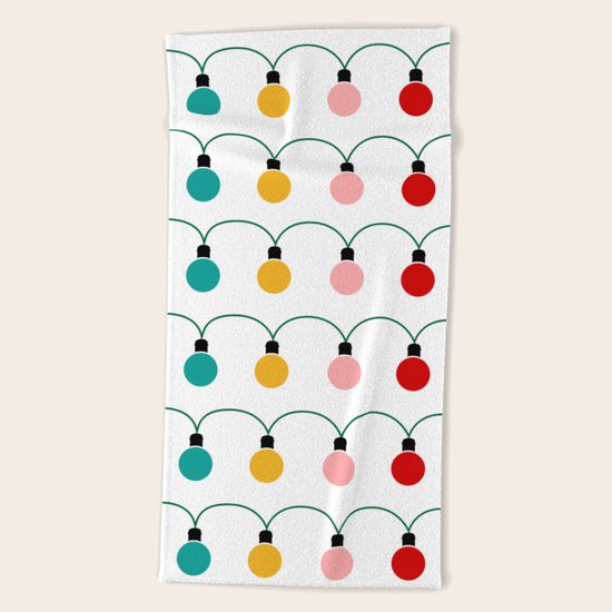 Christmas Light Beach Towel